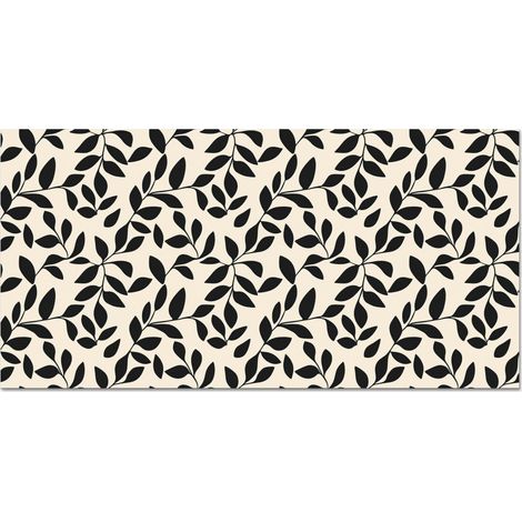 CRÉDENCE CUISINE Elégant - Motif - Noir - Beige 90x45 cm (1/5)