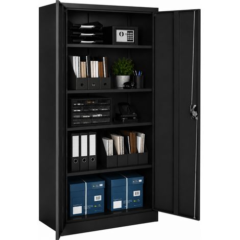 Metall-Aktenschrank 180x90x40 cm mit Schloss und 4 Einlegeböden Default Title (1/5)