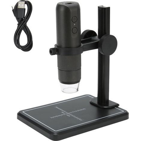 Microscope numérique portable WiFi 50X-1000X avec 8 LED, support réglable pour iPhone et Android (1/5)
