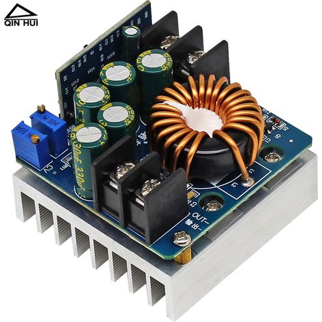 400W 15A Geregeltes und einstellbares DC/DC-Abwärtsnetzteilmodul mit konstantem Strom zum Laden von Batterien (1/4)