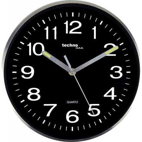 Technoline Quarzwanduhr WT7 620 schwarz Standard Wanduhr