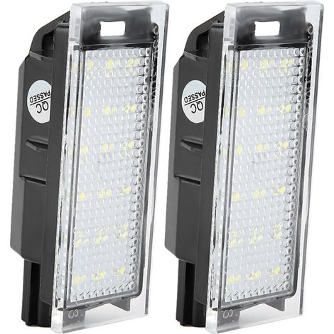 Set di 2 luci targa a LED per auto Twingo/Clio/Megane/Lagane -Crezuo