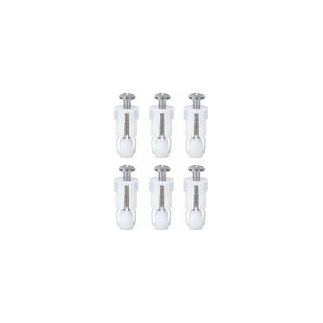 Lot de 6 fixations pour abattant WC, vis d'expansion –