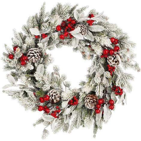 Mica Decorations Couronne de Noël Vert H11xl50xL50cm (1/4)
