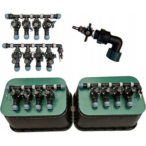 Kit Rain Bird a 8 sezioni: collettore con compressore, 2 coppe, PE 20 (1/4)