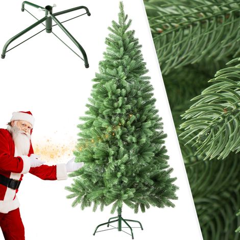 Sapin de Noël artificiel en PVC avec support naturel vert