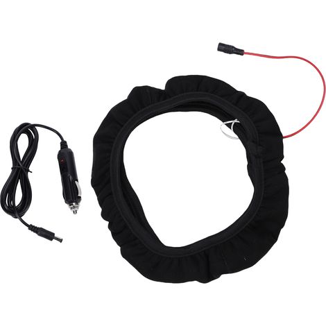 Soavoa Housse Volant Chauffante Universelle Noire Confort Chaleur Rapide Pour Voiture SUV Camion Hiver 1 Pièce (1/4)