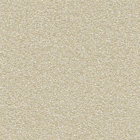 Carta da parati strutturate Profhome SA524085-DI Carta da parati TNT goffrata a caldo goffrata In tinta unità ed accenti metallici oro beige-perlato bianco-perla 5,33 m2