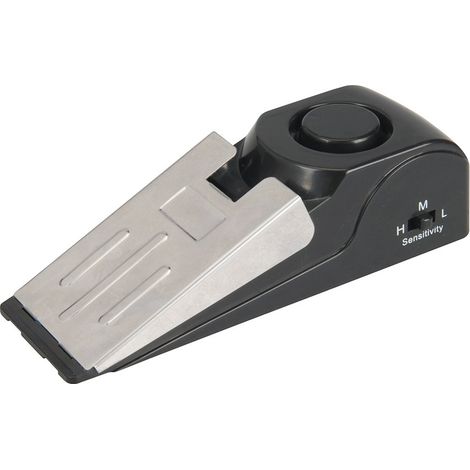 Cale Bloque Porte avec Fonction Alarme, 1PC Butée de Porte avec Alarme, Cale Porte avec Alarme 120 DB, Porte de Sécurité à Réglable pour la Protection Personnelle de la Maison,Voyage (1/4)