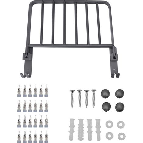 Étendoir à chaussettes pliable 90° Aluminium Imperméable avec 24 pinces pour balcon et buanderie gain de place (1/5)