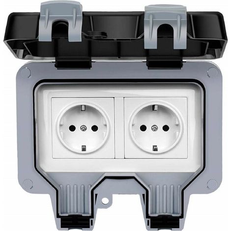 Toma de corriente para PC IP66, resistente al agua y al polvo, de pared, estándar alemán, 220-250 V, 16 A, 100 MΩ, 50 mH, con conector hembra/macho, sellado impermeable. Diseño. (1/5)