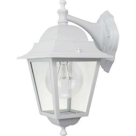 Spica lampada da parete per esterni alluminio 1xe27 bianco ip44 42x28x21,5 cm