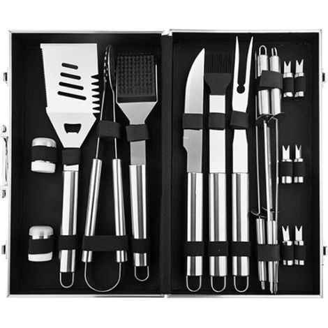 18-piece barbecue kit, barbecue utensils, barbecue accessories, perfect barbecue tool set, gift (1/4)