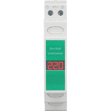 TONGOU Voltmètre Numérique AC Intelligent pour Rail DIN, Monophasé 60‑450V avec Écran LCD (1/5)
