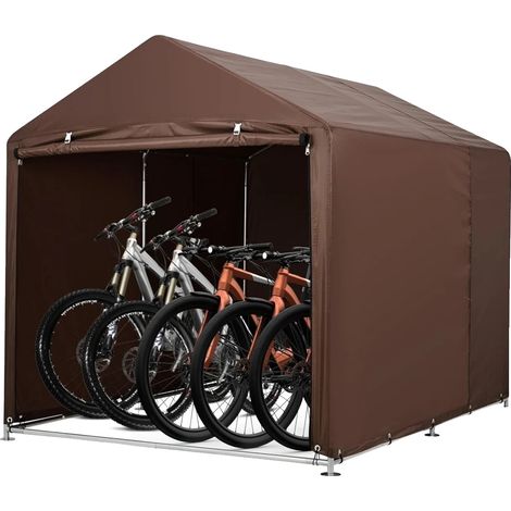 Tente à vélo, tissu imperméable, résistant aux UV, Marron (1/2)