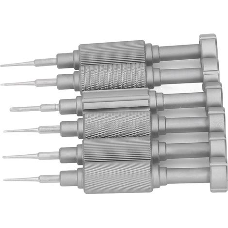 Kit de 6 tournevis magnétiques robustes et résistants à l'usure pour téléphone (0,6 0,8 T2 1,2 1,5 2,5 mm). (1/5)