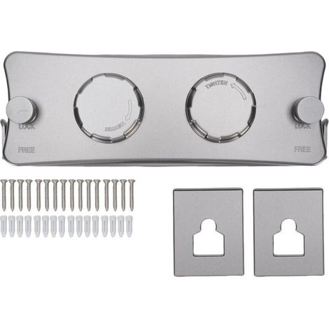 SJLERST Mur Monté Séchoir Vêtements Ligne Corde Douche Vêtements Ligne, en Acier Inoxydable Rétractable Corde à Linge pour la Maison (Grey) (1/5)
