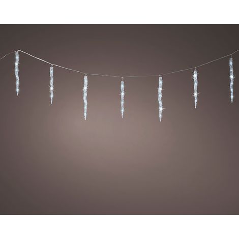 Lumineo Lichterkette Eiszapfen transparent 3,6 Meter LED