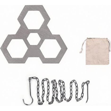 Rack de suspension pour barbecue camping extérieur Gril à pot accroché Tripode Inox (1/5)