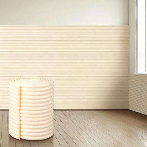 Stoßfeste Kinder-Wandverkleidung 40 x 200 cm – 3D-Kopfteil – Ideal für Kinderzimmer, Schlafzimmer und Wohnzimmer (1 Rolle, gelb)
