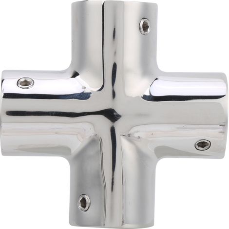 Raccord de tuyauterie en croix à souder bout à bout en acier inoxydable MJS015, 4 voies, accessoire pour bateaux, 25 mm (1/5)