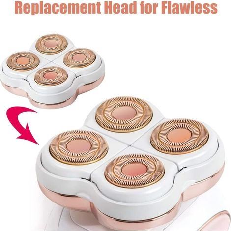 Kompatibel mit dem Finishing Touch Flawliss Ersatzscherkopf, dem Beinrasierer und dem Beinepilierer mit 1 Reinigungsbürste (1/4)