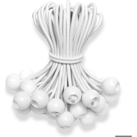 50 Tendeur élastique,Corde en caoutchouc 10cm,Diamètre 4mm,Résistant aux UV,Pour bâche et tente (1/3)