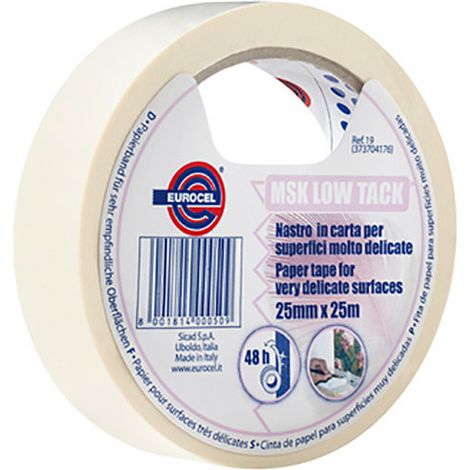 Cinta adhesiva para superficies frágiles 25x25 ml - Eurocel