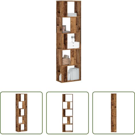Stauraum - Bücherregal 5 Böden Altholz 45x23,5x162,5 cm Holzwerkstoff (1/5)