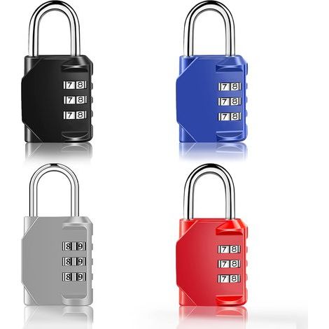 Cadenas Casier Code Cadenas Code 3 Chiffres Cadenas Code Exterieur Cadenas Code pour Casier pour Gym, Vestiaire, Armoires de Dortoir,Scolaire Armoire, Escape Game, Extérieur Abri de Jardin (1/4)
