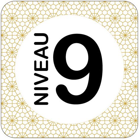 PLAQUE DE PORTE DESIGN SPHERE NIVEAU 9 .- Terrazo - (1/3)