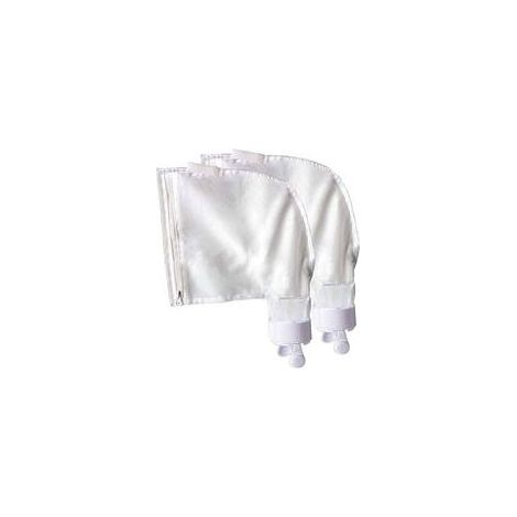 Lot de 2 Sacs Filtrants Polaris 280 & 480 avec Fermeture Éclair et Velcro (Blanc) Accessoires de Rechange pour Robot Nettoyeur Piscine (1/5)