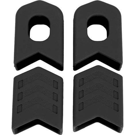 Paar Silikon-Kurbelschutzhüllen für Fahrräder, Armschutz, Fahrradzubehör (Schwarz) (1/5)