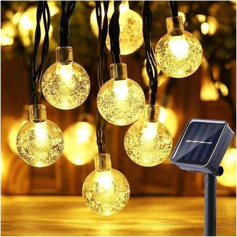 30 LED-Solar-Lichterkette, 6,5 m, wasserdicht (IP65), 8 Automatikmodi für Garten, Terrasse und Partys (1/5)