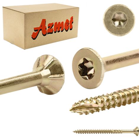 Vis à bois 6x80 mm - Torx - 100 pièces - Résistantes et polyvalentes - Idéales pour vos projets