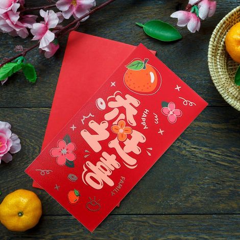 Enveloppes rouges en papier pour pendaison de crémaillère, compatibles avec 1 paquet de couleurs assorties (1/2)