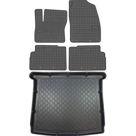 Ford Grand C-Max Van (11/2010–2019) – Set: Gummifußmatten + Kofferraummatte (1/5)
