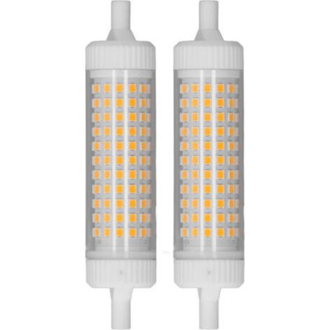 Ampoule LED R7S 118mm, 2 pièces, variable 15W, 154 LED, projecteur à Double extrémité pour éclairage publicitaire nocturne à domicile, lumière chaude 220V