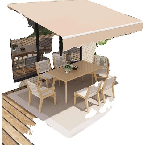 Tenda da sole, protezione UV, resistente alle intemperie, color kaki (1/2)