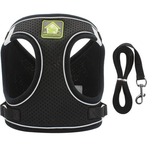 Harnais Pour Chat - Respirant Avec Bande Réfléchissante - Pour Promenades En Plein Air - Taille Réglable XS À L