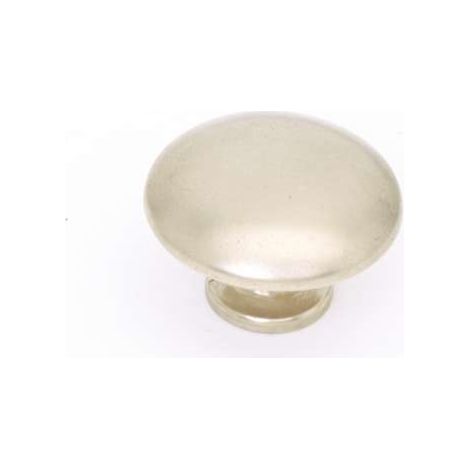 Pomolo liscio in metallo nikel opaco diametro 34 mm