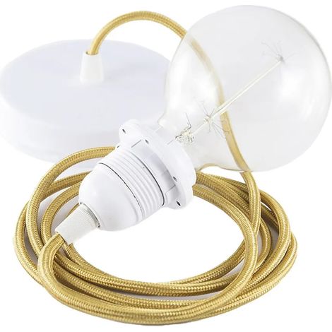 Lampe suspension creative-cables rm05 câble doré 1 m (1/3)