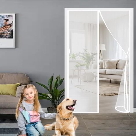 Moustiquaire Porte 80 x 106 cm Anti-Moustiques, Fermeture Automatique (1/5)