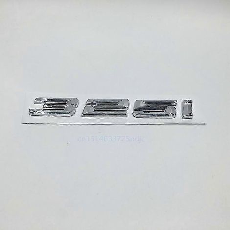 Autocollant logo chromé pour coffre arrière de BMW Série 3 E30 E36 E46 E90 F30 (318i, 323i, 320i, 325i, 328i, 316i, 330i) - Couleur : 325i (1/4)