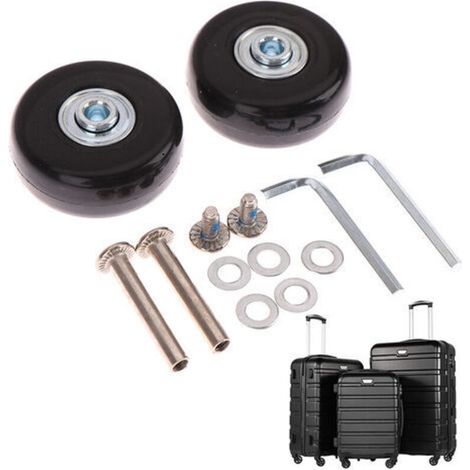 Kofferrad-Ersatzset [45 mm] Kofferrolle, Gepäck, Kofferreparatur, Gummirad, Stoßdämpfer, Universal-Schwenkrad, Ersatz, Transportrad ersetzen  FLITI