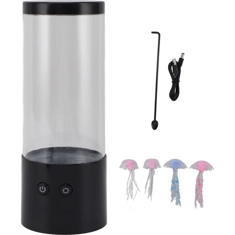 Ortviai Lampe LED Aquarium avec Méduses Réalistes – Veilleuse Colorée USB pour Chambre et Bureau (1/5)
