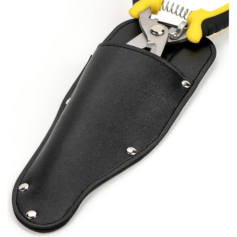Gardening Scissors Pouch, PU Leather Protective Pouch for Small Gardening Scissors and Pruning Shears - Hanging Tool Case for Garden Pruners (Black) (1/5)