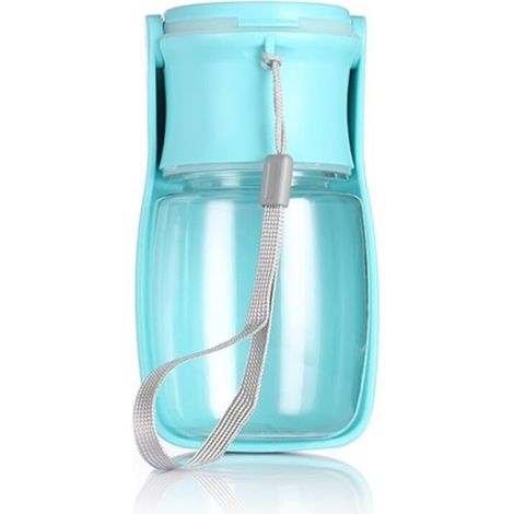 Bouteille Plein air Chien Portable, 350/550ml Gourde Chien Pliable Bouteille d'eau Chiot Chat avec Mangeoire sans BPA pour Les Voyages la Marche en Plein Air (1/5)