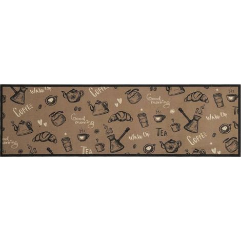 Maison Exclusive - Küchenteppich Waschbar Morgen Braun 45x150 cm (1/5)
