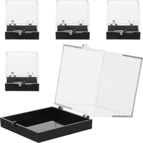 5 teiliges transparentes Vitrinen Set für Gesteins und